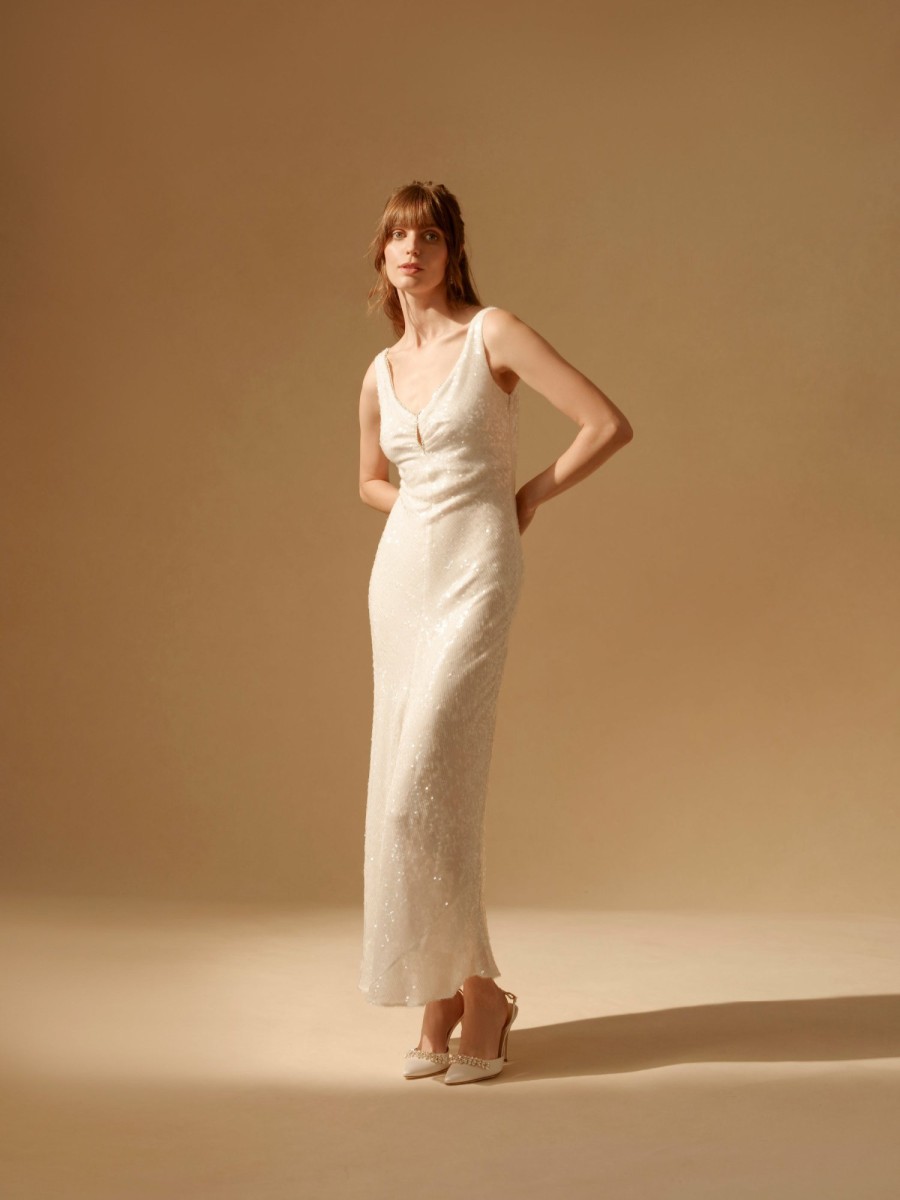 Bridal Markarian NYC | Coquette White Sequin Dress