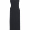 Clothing Markarian NYC | Sommer Black Wool Crepe Paneled Corset Midi Dress