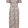 Clothing Markarian NYC | Palma Sustainable Watercolor Floral Off-The-Shoulder Ruched Dress