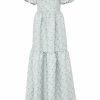 Clothing Markarian NYC | Emma Blue Floral Lattice Gown