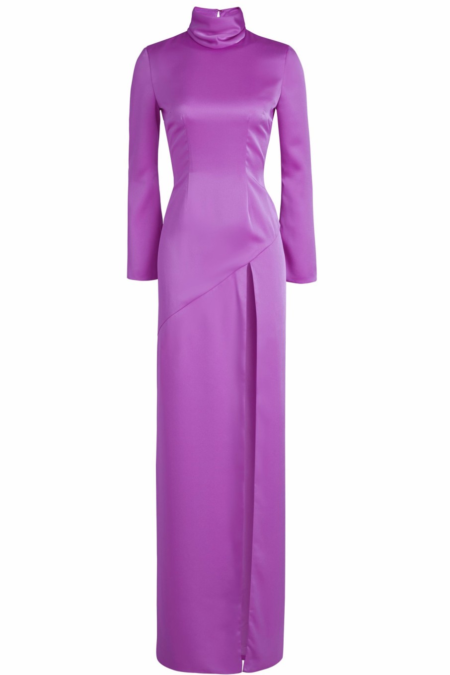 Clothing Markarian NYC | Frida Lilac Open Back Turtleneck Gown With Slit