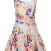 Clothing Markarian NYC | Lucia Multicolor Beaded Floral Drop Waist Bubble Mini Dress