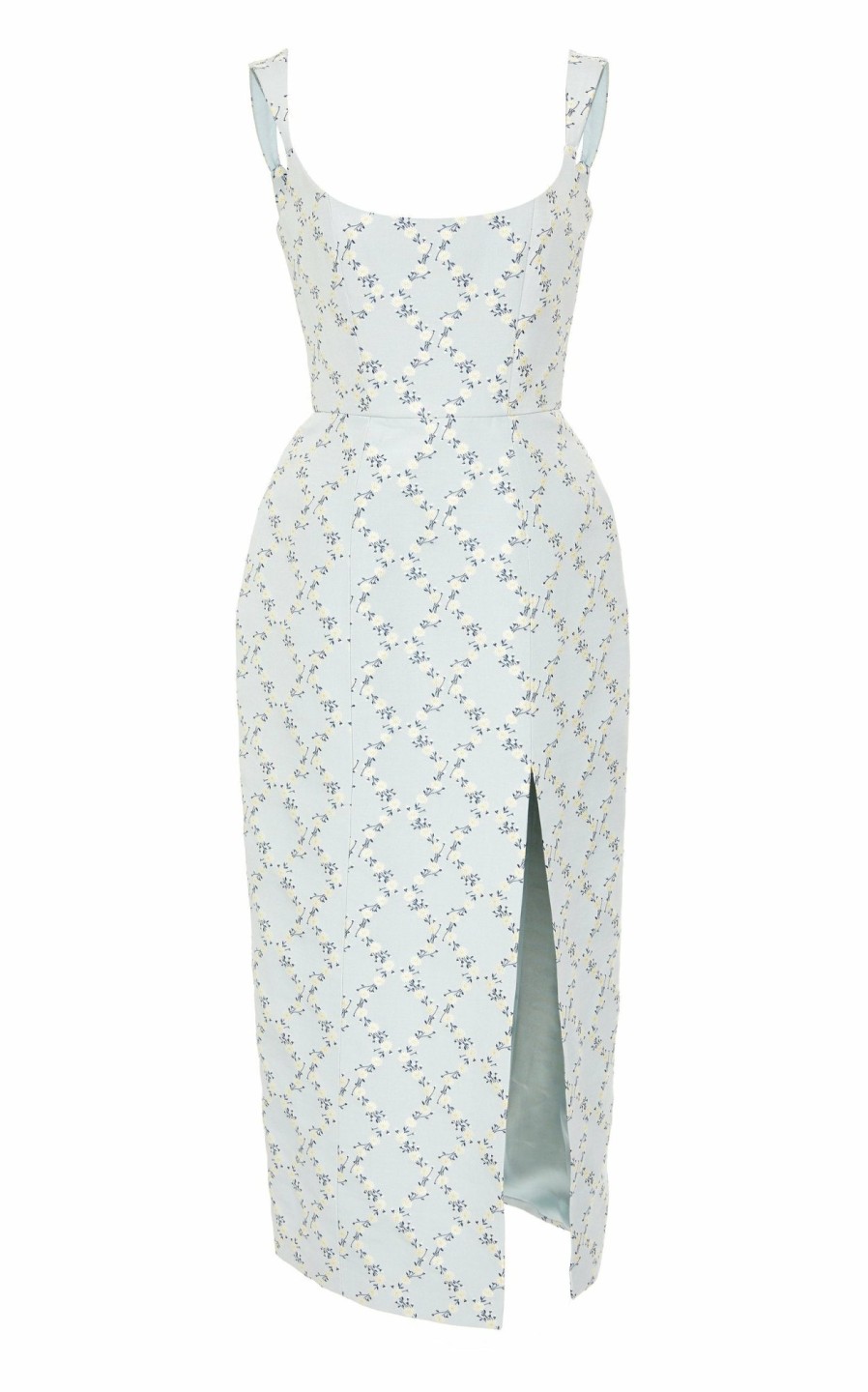 Clothing Markarian NYC | Edward Blue Floral Corset Dress