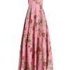 Clothing Markarian NYC | Botticelli Pink Floral Ikat Paneled Gown