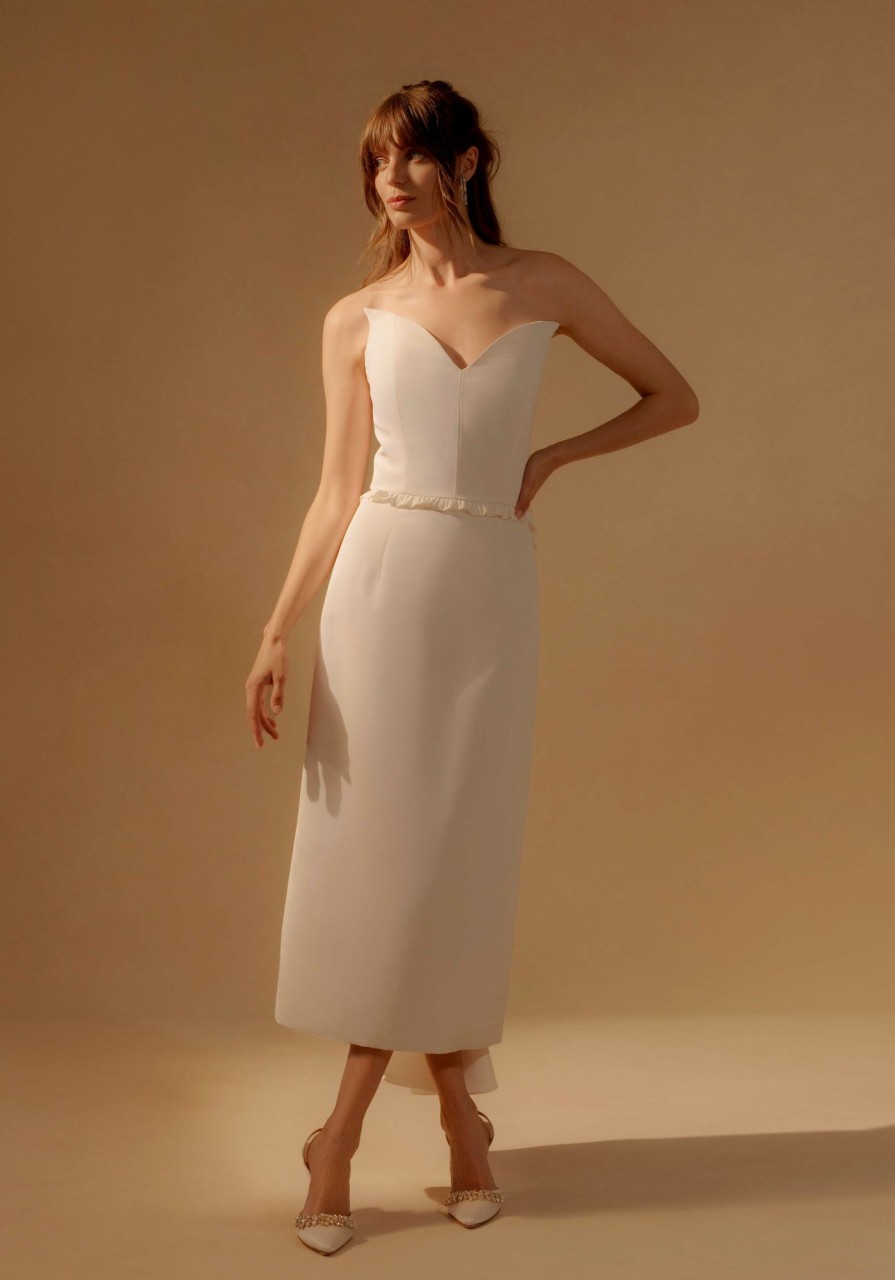 Bridal Markarian NYC | Lottie Off White Silk Dress