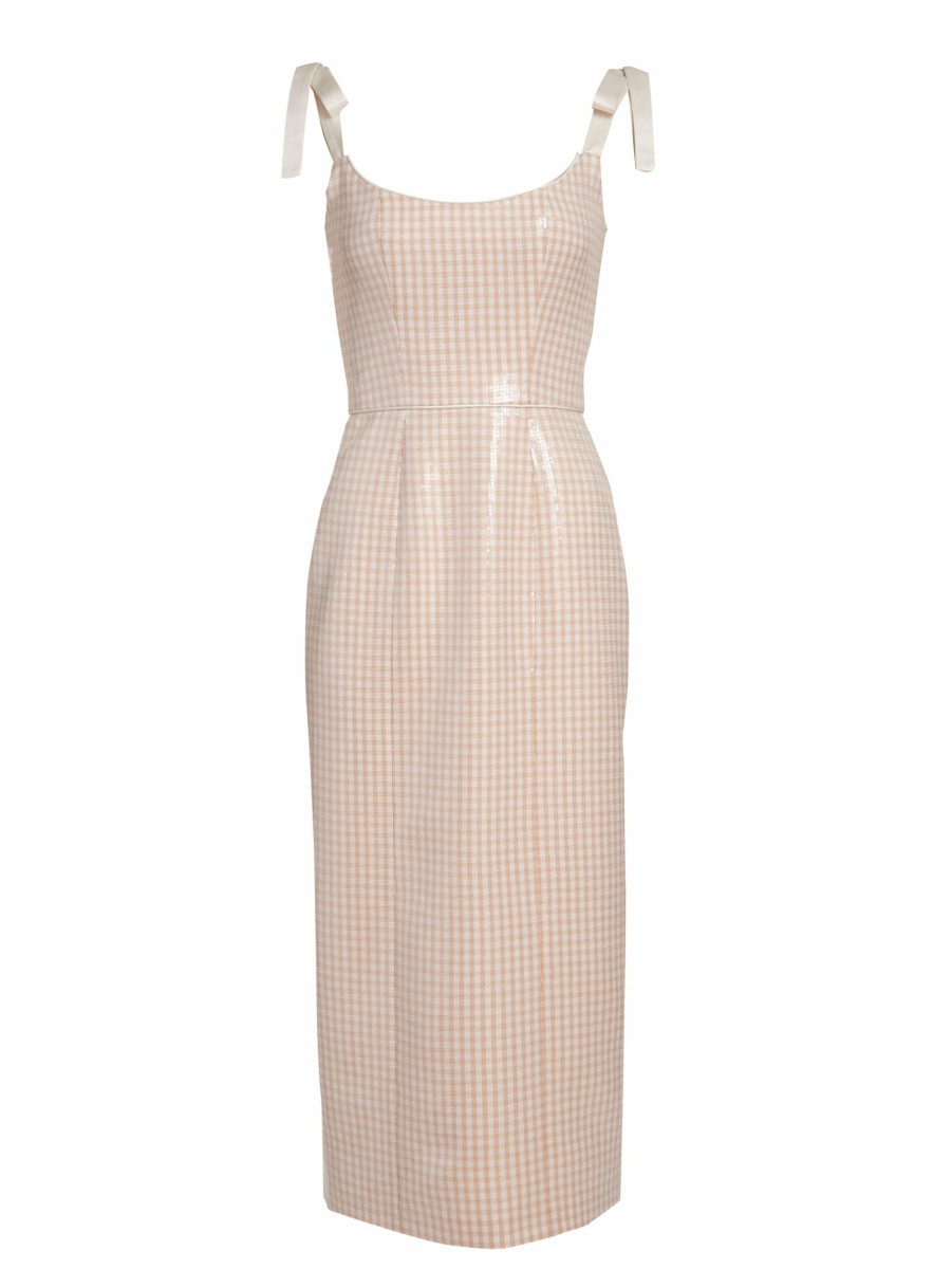 Clothing Markarian NYC | Imogen Sequined Gingham Midi Dress