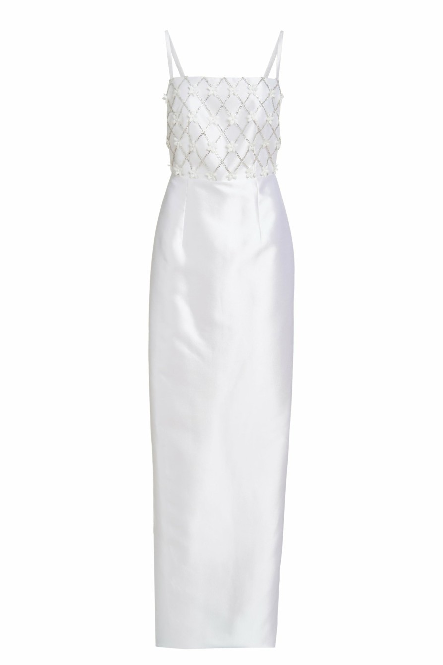 Bridal Markarian NYC | Flora Column Gown With Crystal Embellishment