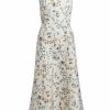 Clothing Markarian NYC | Dawn Off White Vine Ikat Off-The-Shoulder Bow Midi Dress