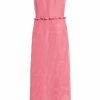 Clothing Markarian NYC | Lottie Pink Moire Strapless Dress With Bustle Back Detail