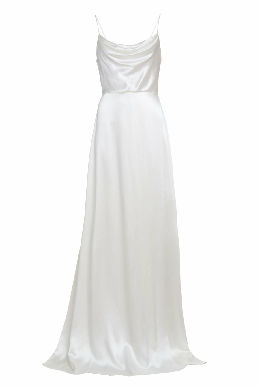 Bridal Markarian NYC | Vesta Satin Wrap Gown