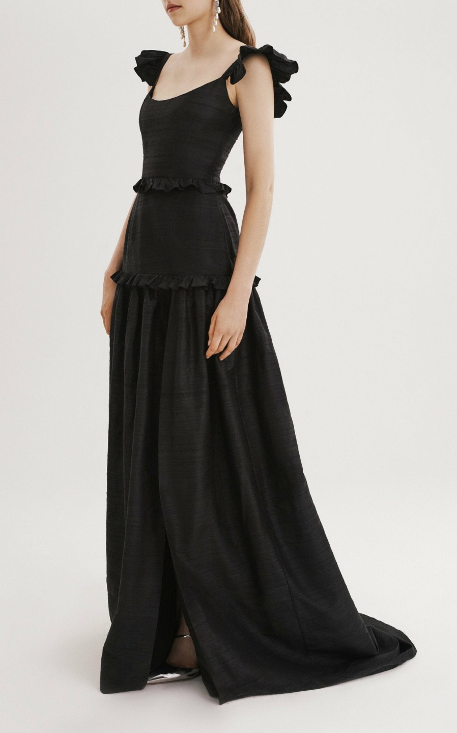 Clothing Markarian NYC | Arabella Black Silk Dupioni Gown