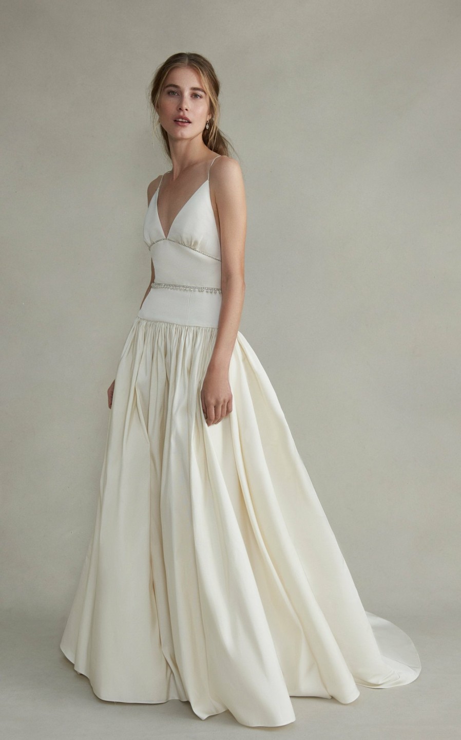 Bridal Markarian NYC | Jasmine White Silk Faille Gown