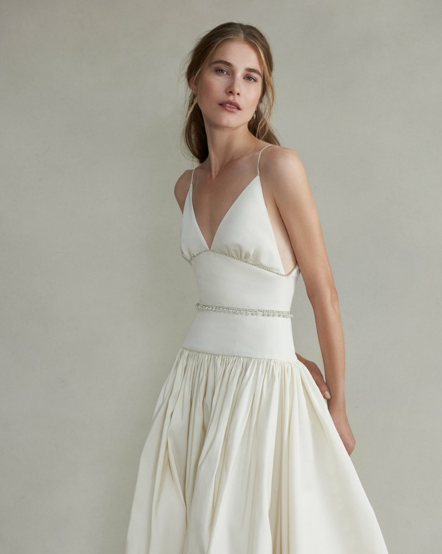 Bridal Markarian NYC | Jasmine White Silk Faille Gown