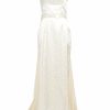 Bridal Markarian NYC | Ditsy Floral Gown With Shoulder Strap Trains