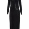 Clothing Markarian NYC | Jude Black Confetti Dot Long Sleeve Midi Dress