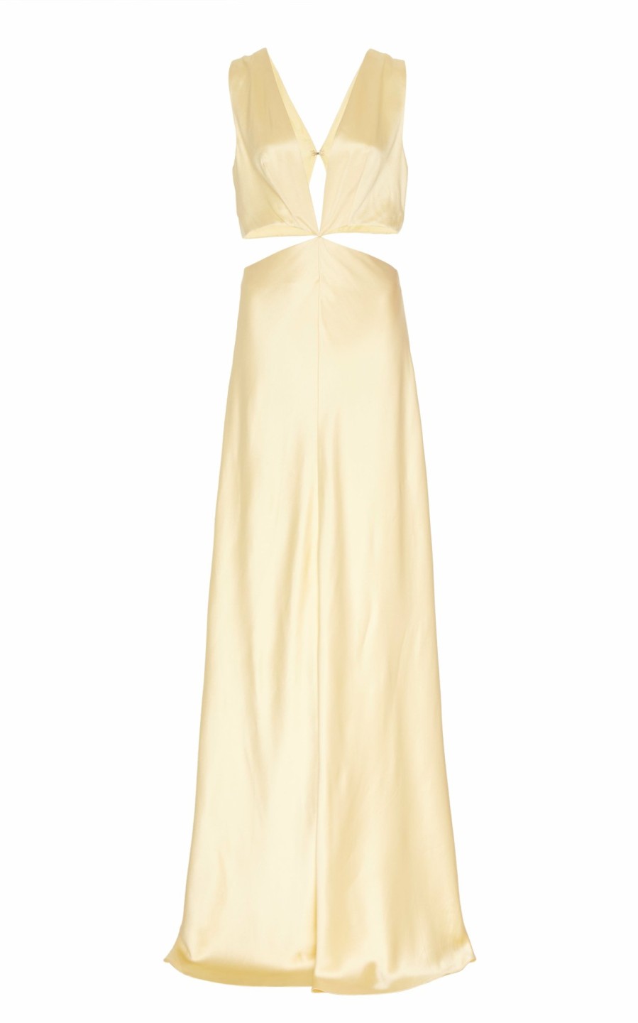 Clothing Markarian NYC | Monaca Yellow Silk Cut-Out Gown