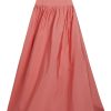 Clothing Markarian NYC | Sardinia Coral Silk Faille Dropwaist Ballgown Skirt