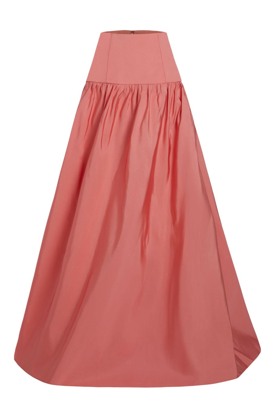 Clothing Markarian NYC | Sardinia Coral Silk Faille Dropwaist Ballgown Skirt