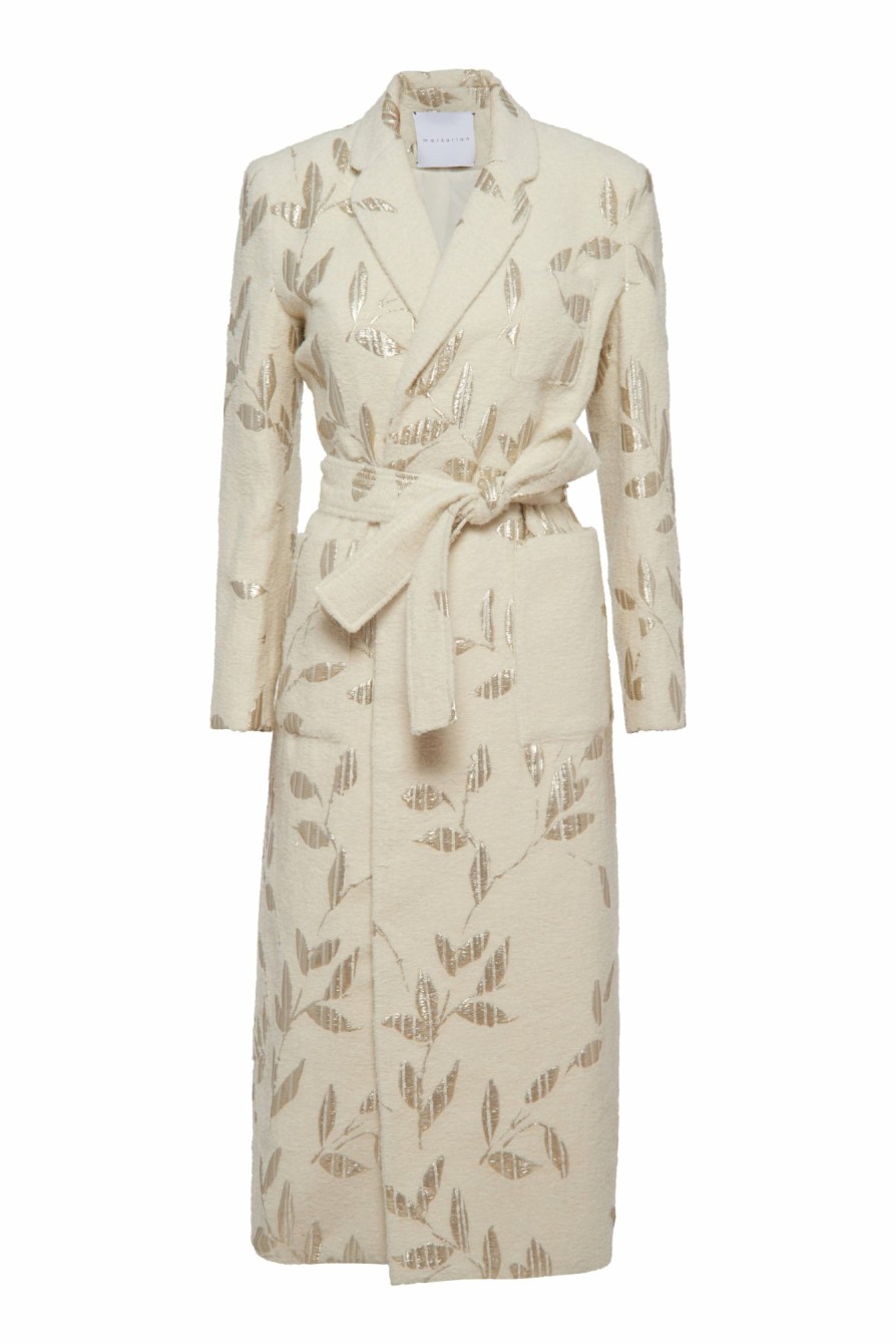 Clothing Markarian NYC | Yucca Cream Wool Coat With Tie Belt