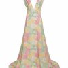 Clothing Markarian NYC | Aurora Multi-Colored Floral Lace Gown