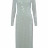 Clothing Markarian NYC | Mirage Seafoam Confetti Dot Long Sleeve Midi Dress