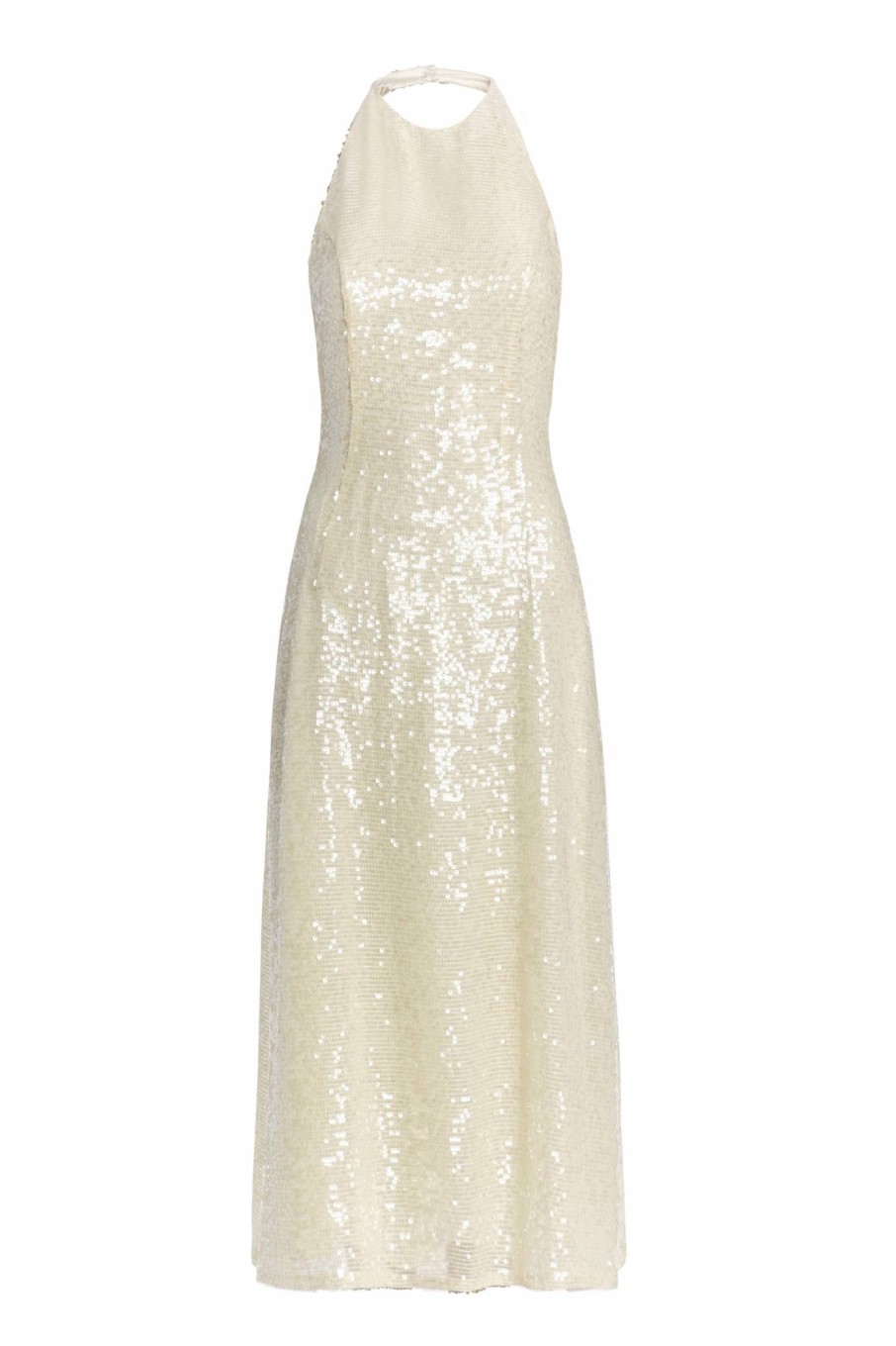 Clothing Markarian NYC | Lucille Champagne Sequin Halter Dress