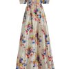 Clothing Markarian NYC | Miriam Multicolor Beaded Floral Short Sleeve Gown Length Duster