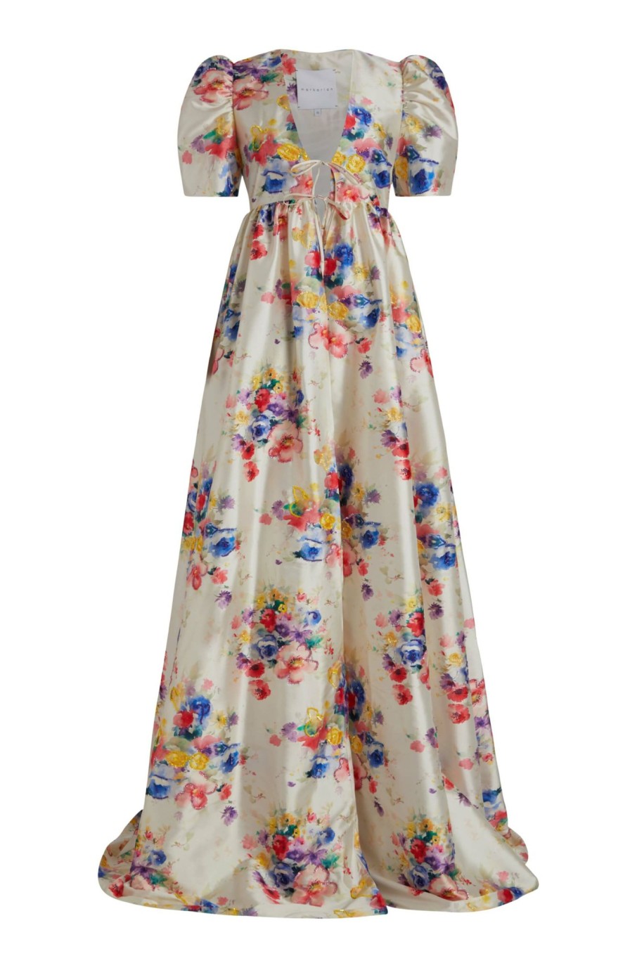 Clothing Markarian NYC | Miriam Multicolor Beaded Floral Short Sleeve Gown Length Duster