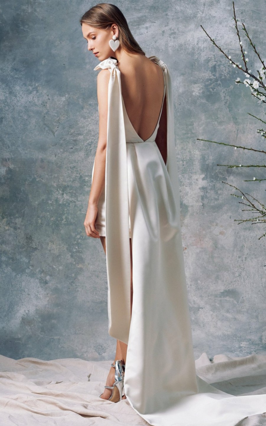 Bridal Markarian NYC | Celestia White Silk Mini Dress