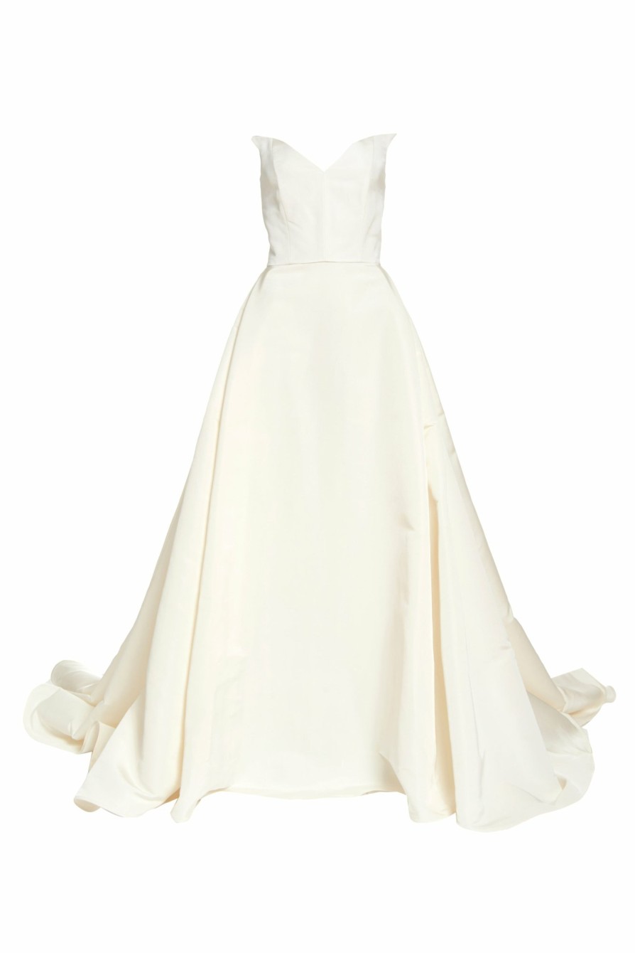 Bridal Markarian NYC | Juliette Off White Silk Gown