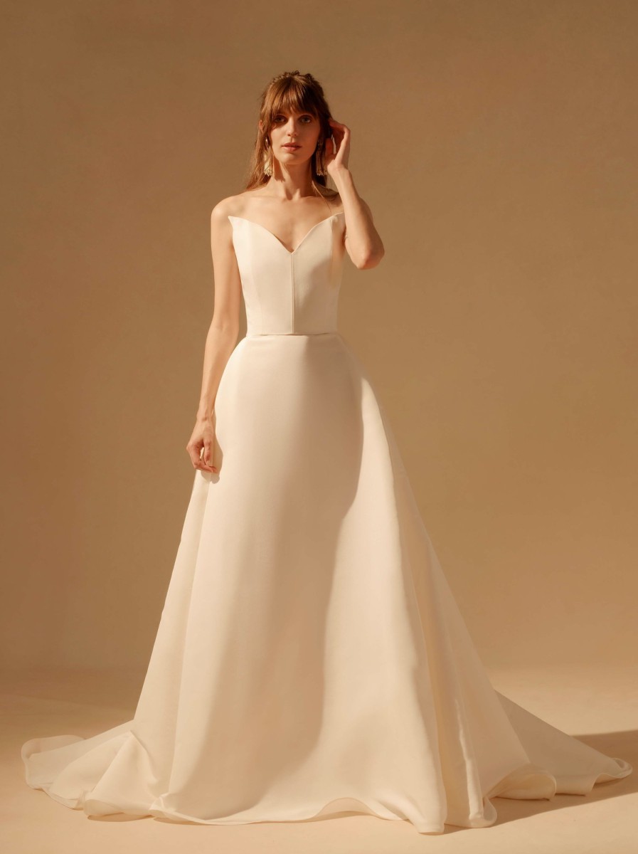 Bridal Markarian NYC | Juliette Off White Silk Gown