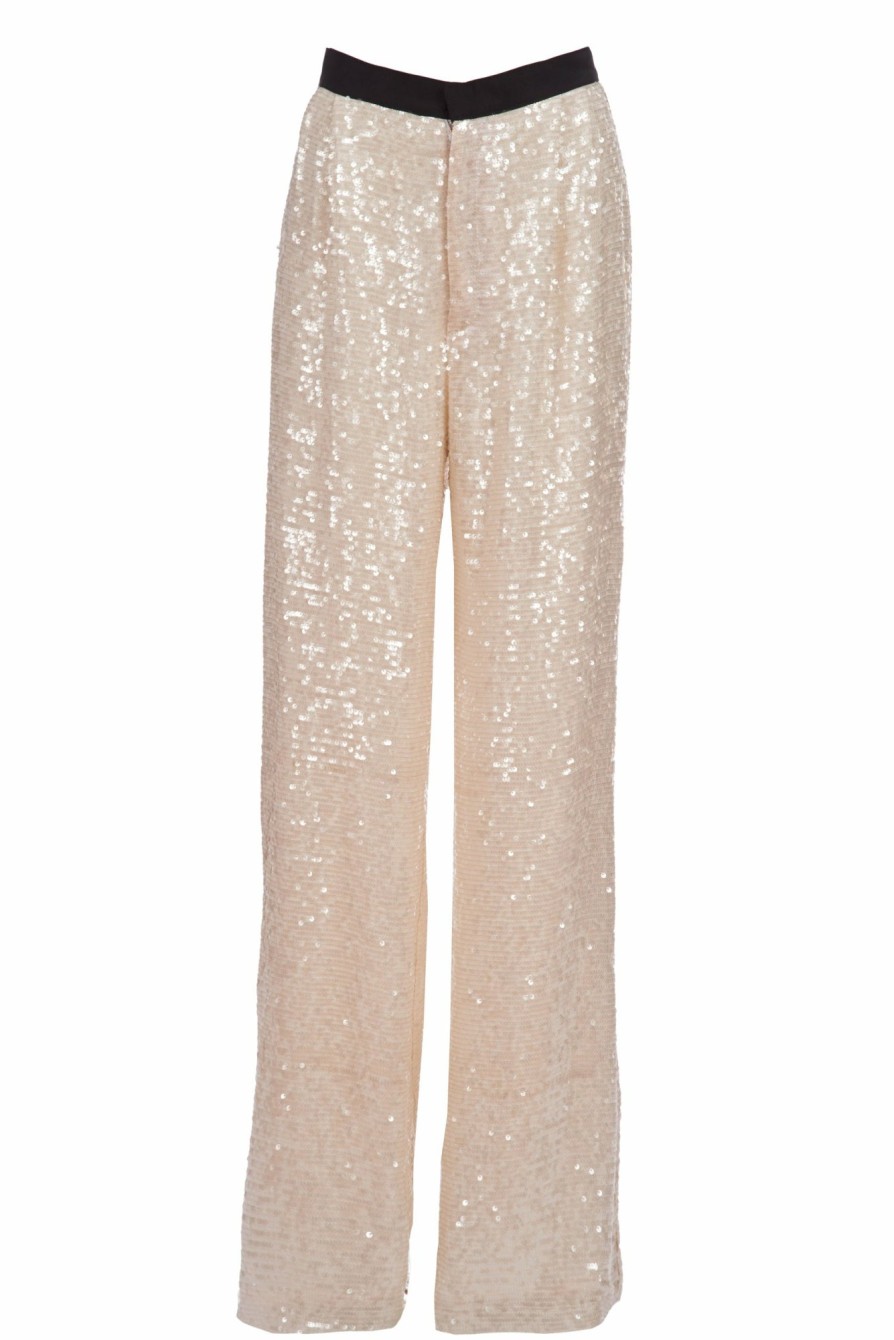 Bridal Markarian NYC | Auguste White Sequin Wide Leg Pants