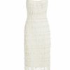 Bridal Markarian NYC | Virginie Ivory Handbeaded Macrame Corset Dress With Fringe Hem