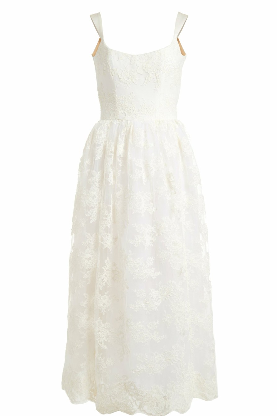 Bridal Markarian NYC | Apple White Lace Dress With Bow