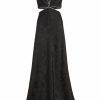 Clothing Markarian NYC | Pyrra Black Jacquard Cut Out Gown With Swarovski Crystal Trim