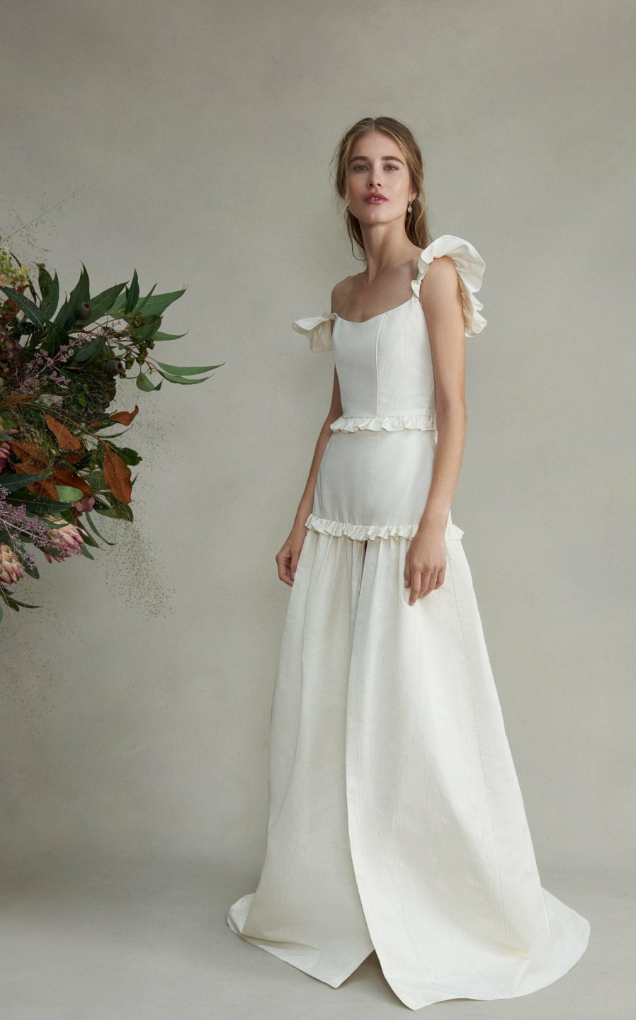 Bridal Markarian NYC | Arabella Ivory Moire Faille Gown