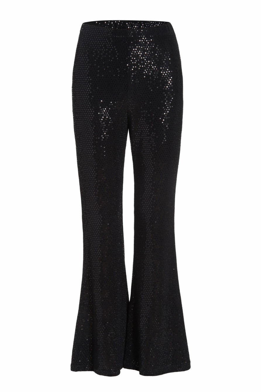 Clothing Markarian NYC | Jade Black Confetti Dot Flare Pant