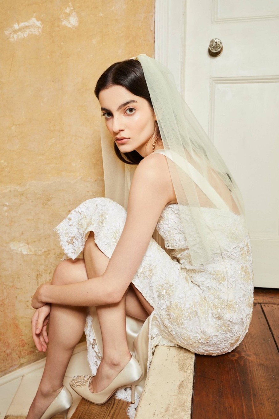 Bridal Markarian NYC | Calla Yellow Blusher Veil