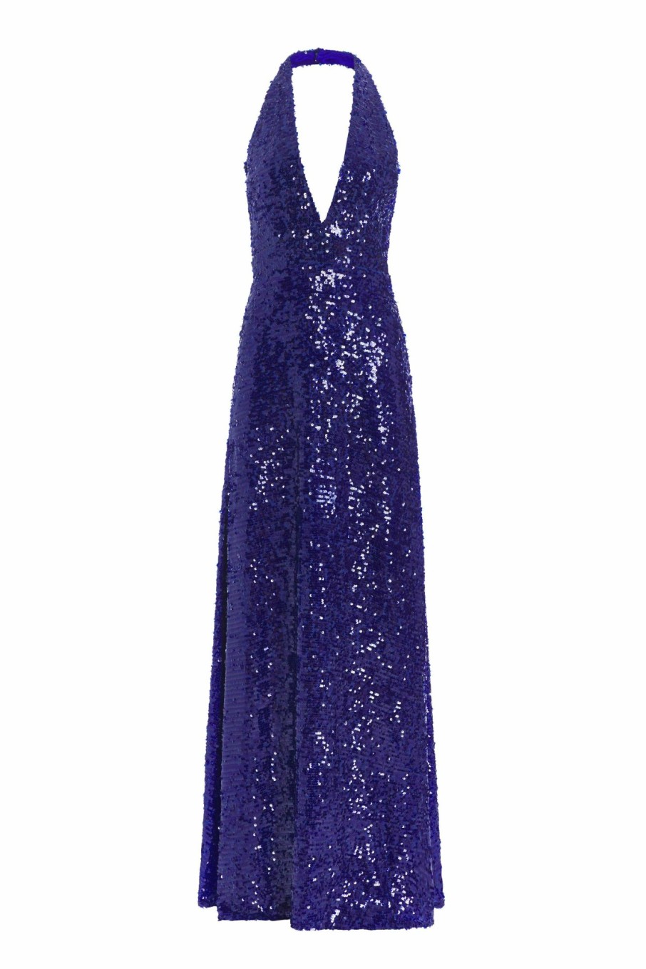 Clothing Markarian NYC | Eartha Cobalt Sequin Halter Gown