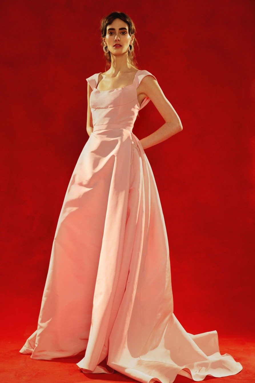 Clothing Markarian NYC | Amelie Pink Silk Faille Gown