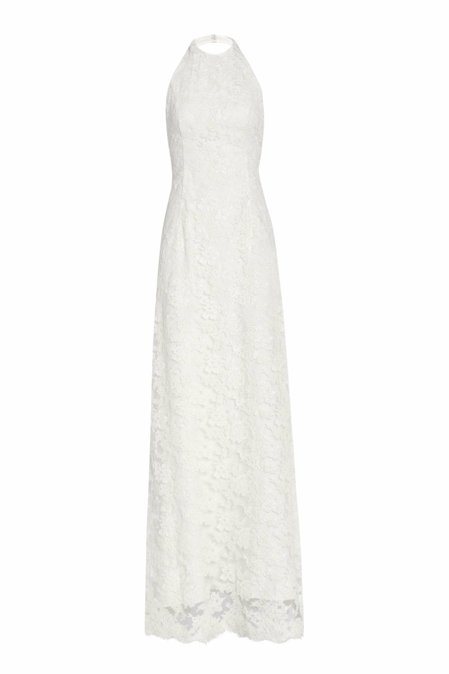 Bridal Markarian NYC | Sophia White Lace Halter Gown