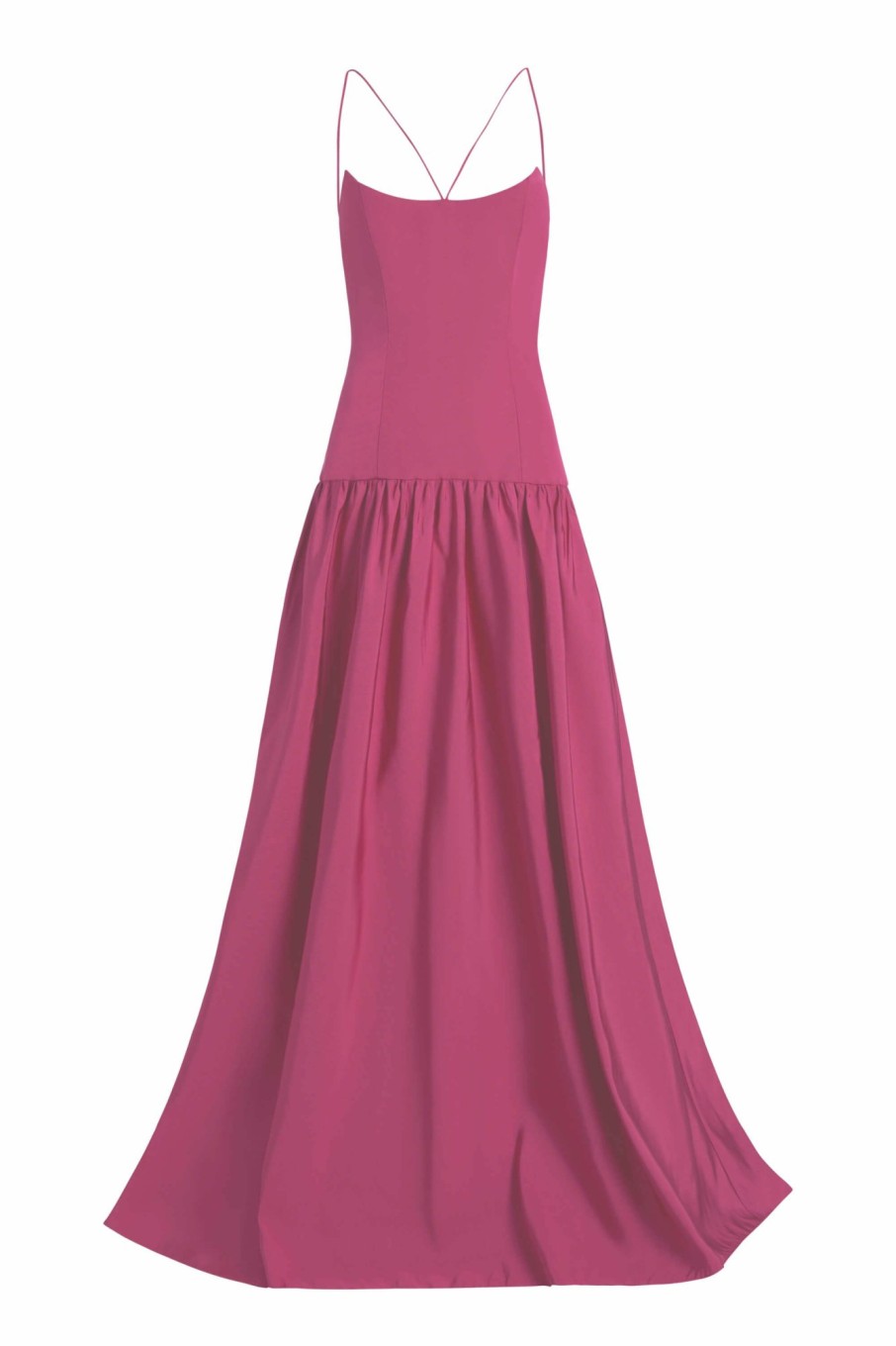 Clothing Markarian NYC | Petra Raspberry Faille Dropwaist Gown