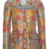 Clothing Markarian NYC | Chiara Floral Jacquard Trapezoid Neckline Jacket