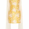 Clothing Markarian NYC | Celestia Yellow Floral Brocade Corset Mini Dress