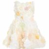 Bridal Markarian NYC | Petal Floral Applique Strapless Mini Dress