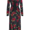 Clothing Markarian NYC | Anita Rose Dot Print Long Sleeve V Neck Midi Dress With Bow