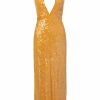 Clothing Markarian NYC | Valerie Saffron Sequin Halter Dress