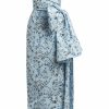 Clothing Markarian NYC | Athena Blue Vine Ikat Strapless Draped Bodice Gown